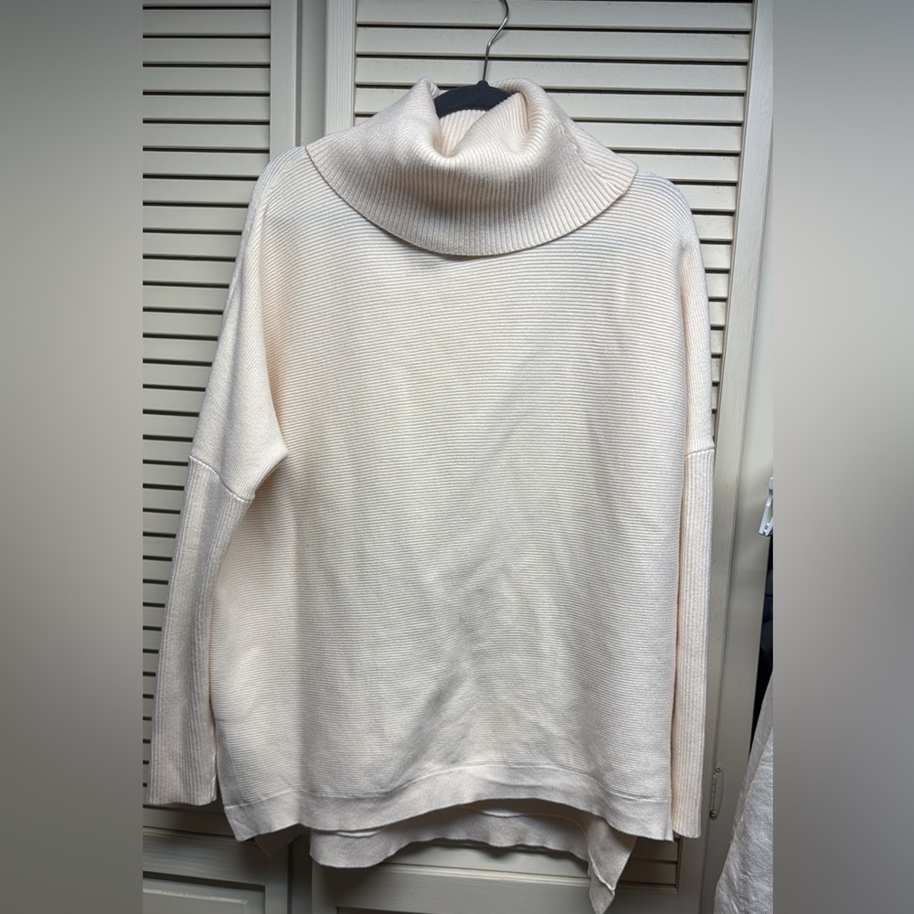 Cream Turtleneck Sweater
